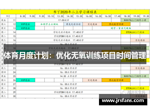 体育月度计划：优化无氧训练项目时间管理